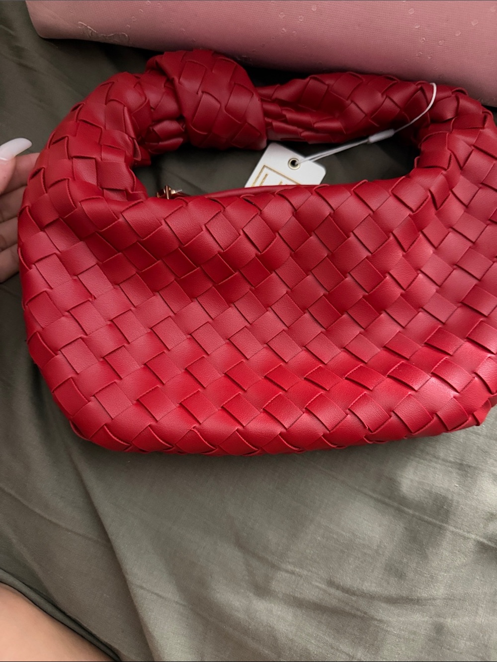Urban Expressions Bright Red Woven Hobo Bag